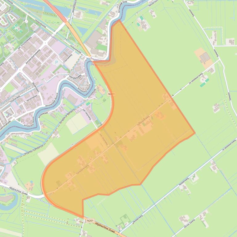 Kaart van postcodegebied 3641RA.