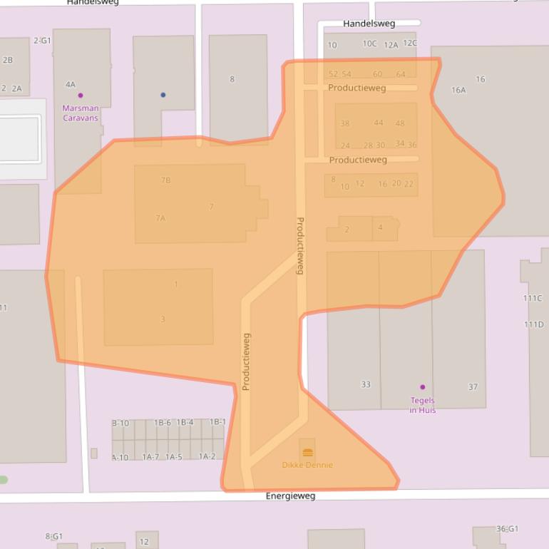 Kaart van postcodegebied 3641RN.