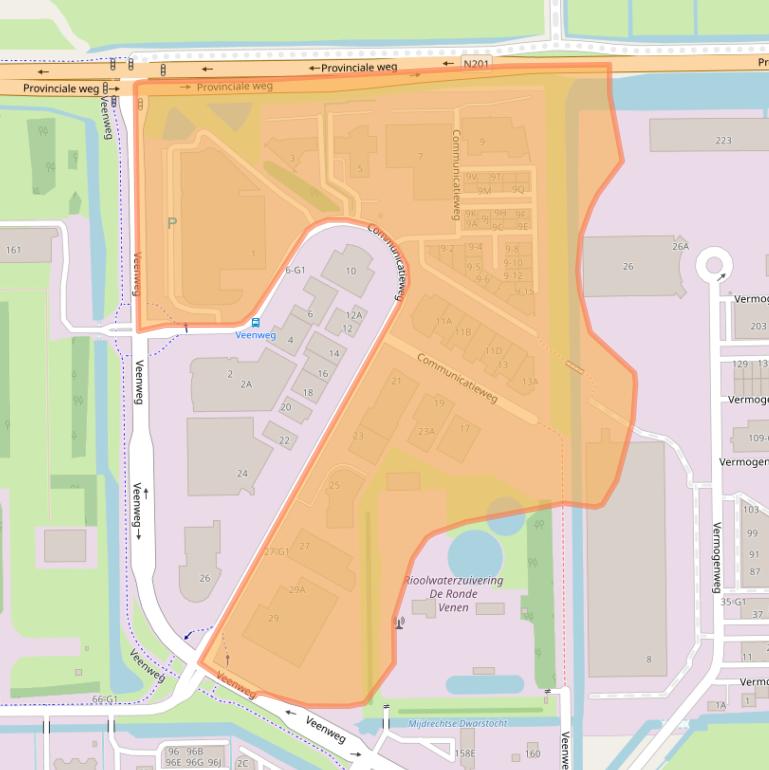 Kaart van postcodegebied 3641SG.