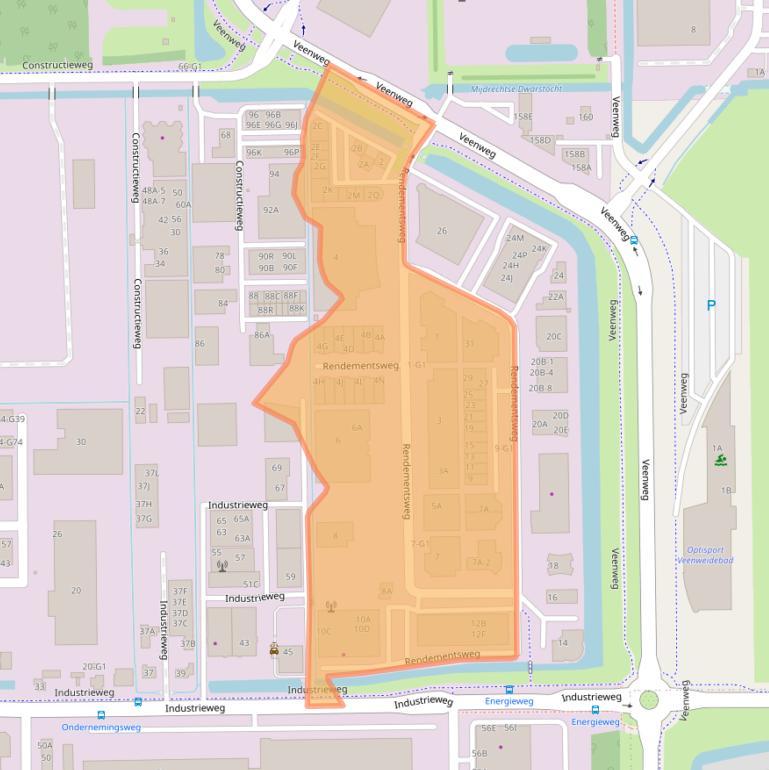 Kaart van postcodegebied 3641SK.