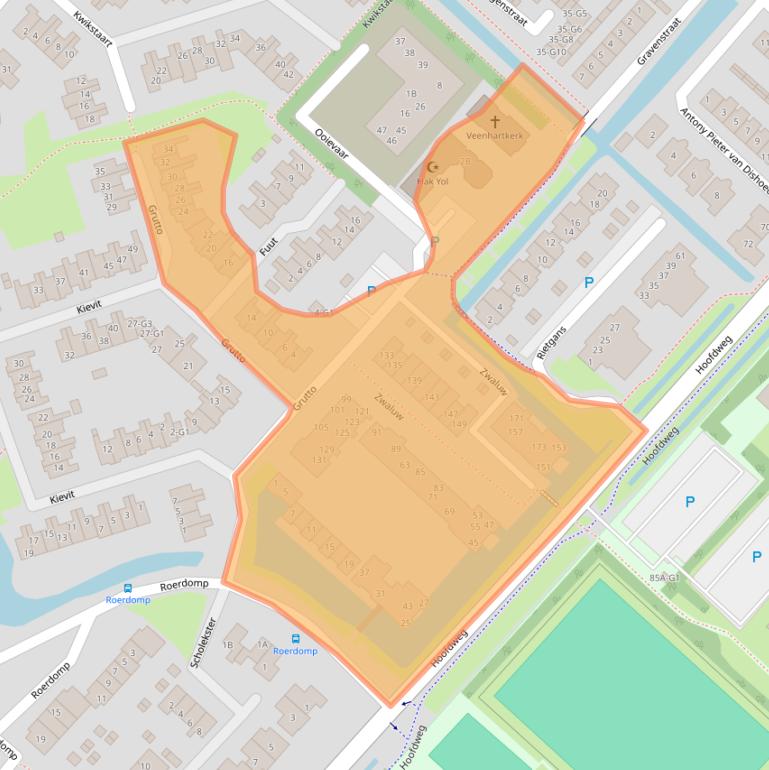 Kaart van postcodegebied 3641TB.