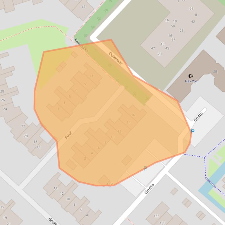 Kaart van postcodegebied 3641TC.