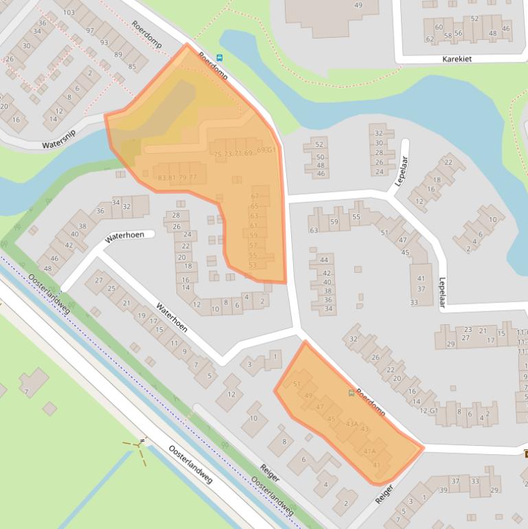 Kaart van postcodegebied 3641TH.