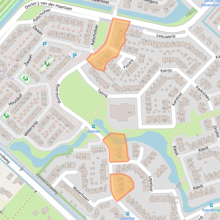 Kaart van postcodegebied 3641TK.