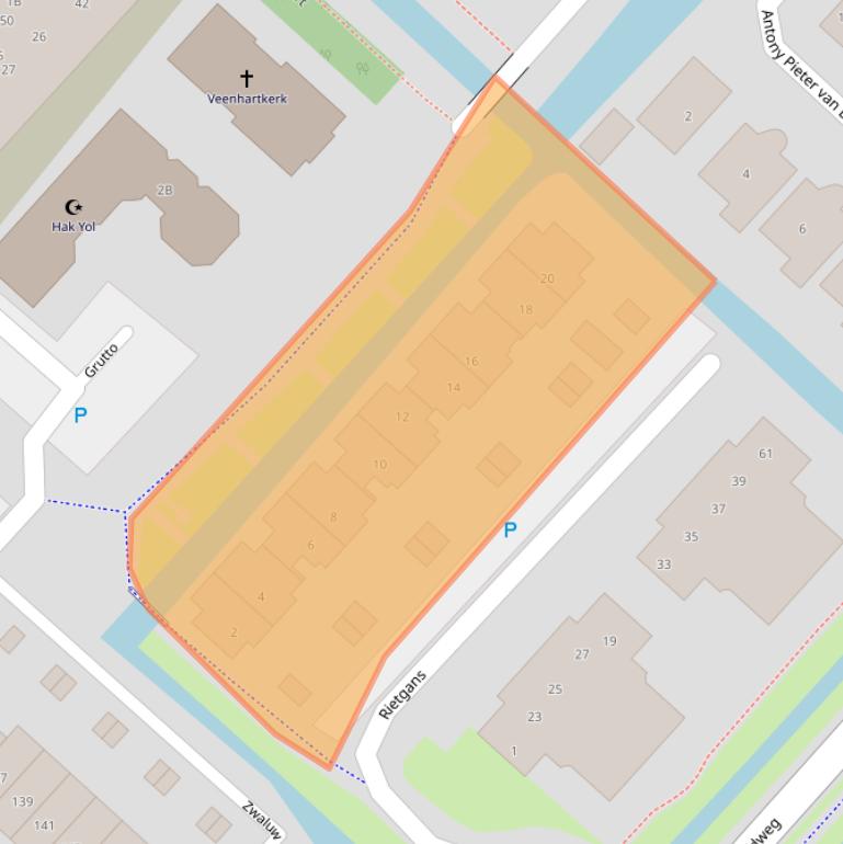 Kaart van postcodegebied 3641TZ.