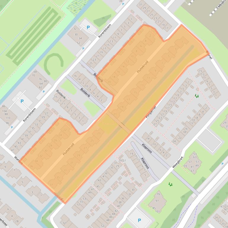 Kaart van postcodegebied 3641VK.