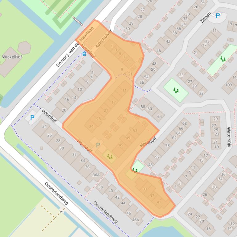 Kaart van postcodegebied 3641WH.