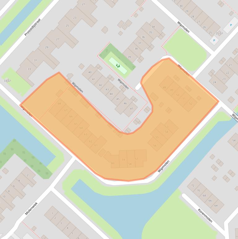 Kaart van postcodegebied 3642AE.