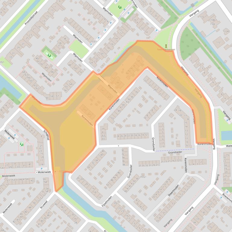 Kaart van postcodegebied 3642AJ.