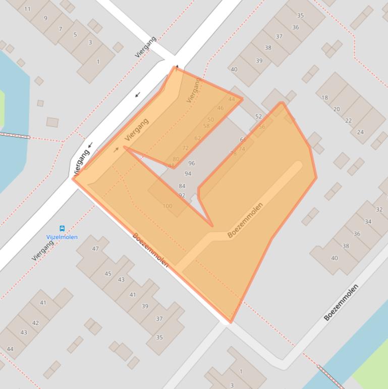 Kaart van postcodegebied 3642BD.