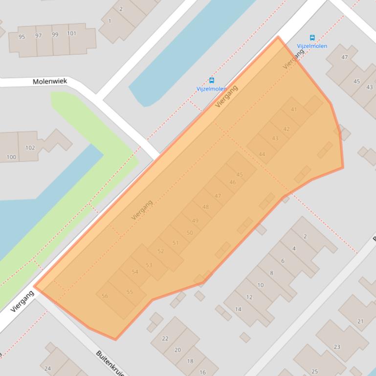 Kaart van postcodegebied 3642BL.