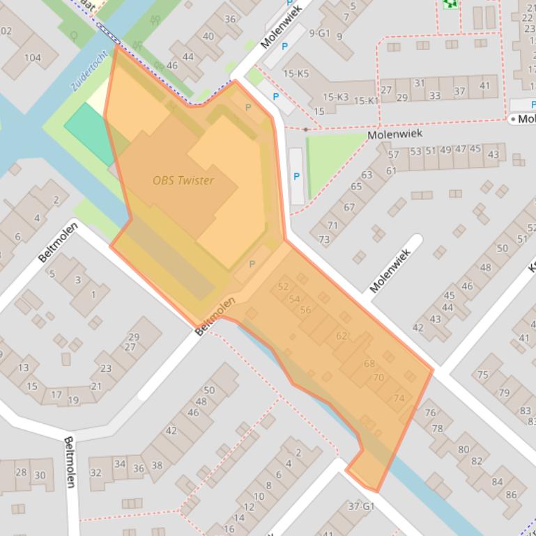 Kaart van postcodegebied 3642BS.