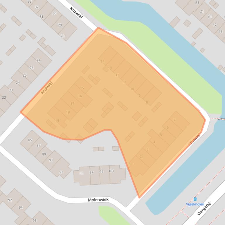 Kaart van postcodegebied 3642BV.