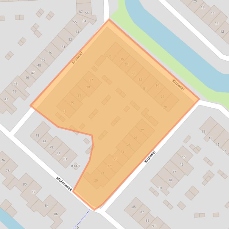 Kaart van postcodegebied 3642BW.