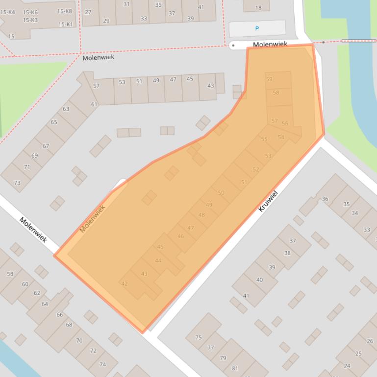 Kaart van postcodegebied 3642BX.