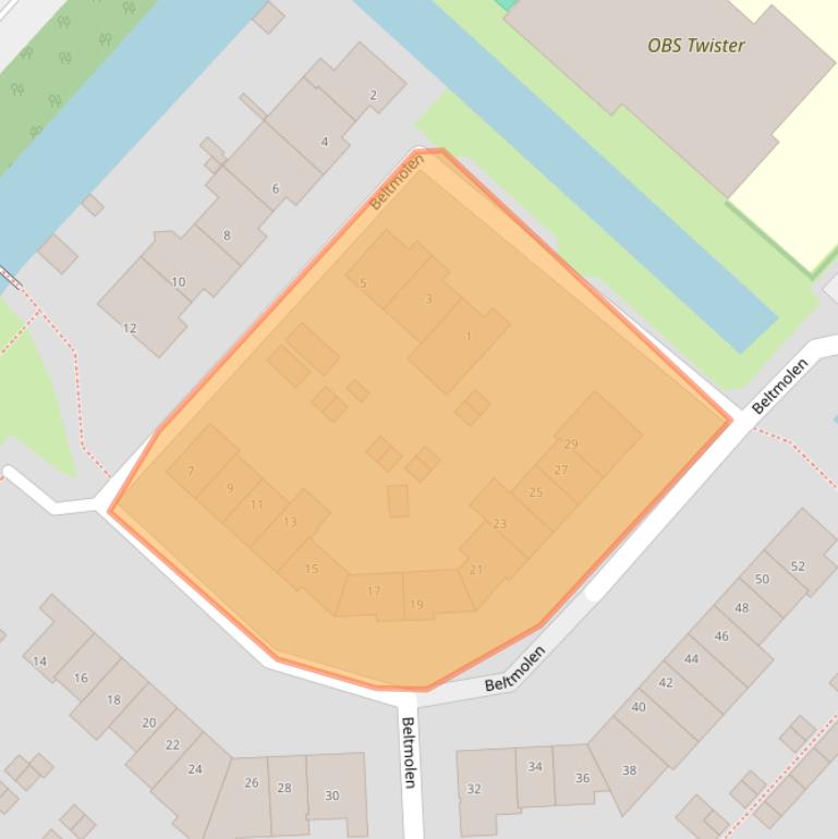 Kaart van postcodegebied 3642CA.