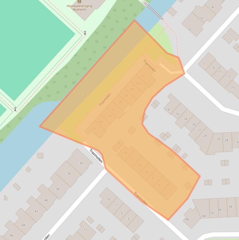 Kaart van postcodegebied 3642CD.