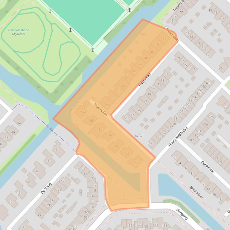 Kaart van postcodegebied 3642CE.