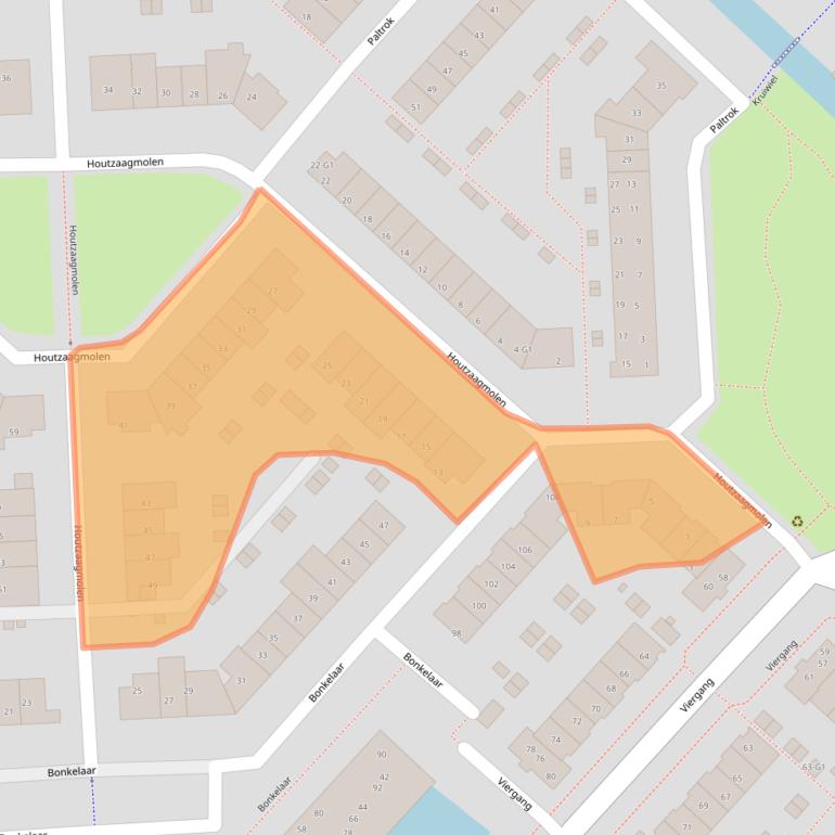 Kaart van postcodegebied 3642CG.