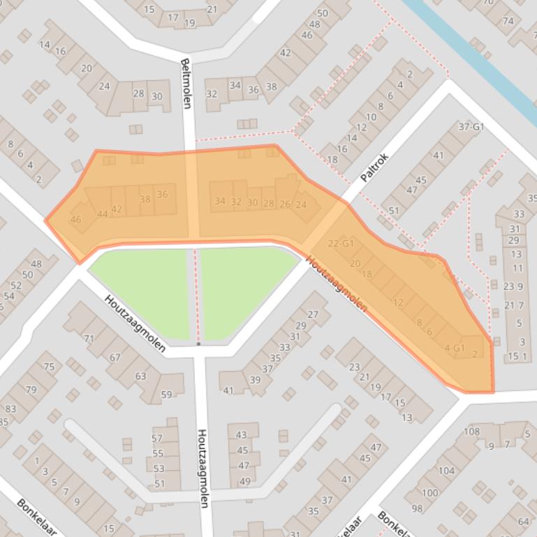 Kaart van postcodegebied 3642CJ.