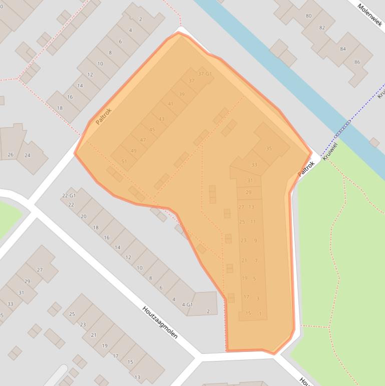 Kaart van postcodegebied 3642CL.