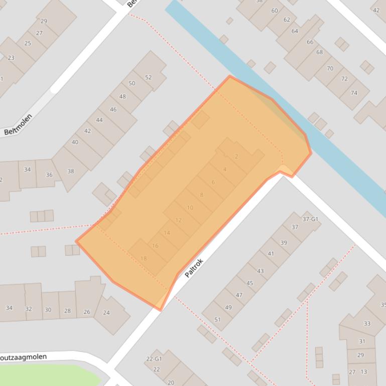 Kaart van postcodegebied 3642CM.