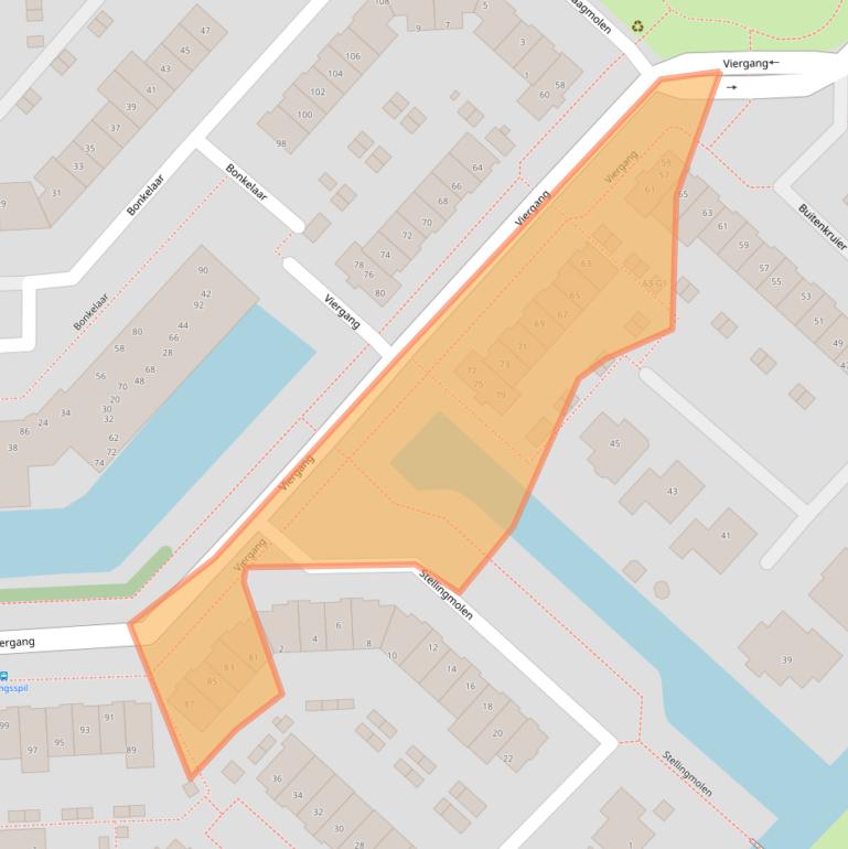 Kaart van postcodegebied 3642CZ.