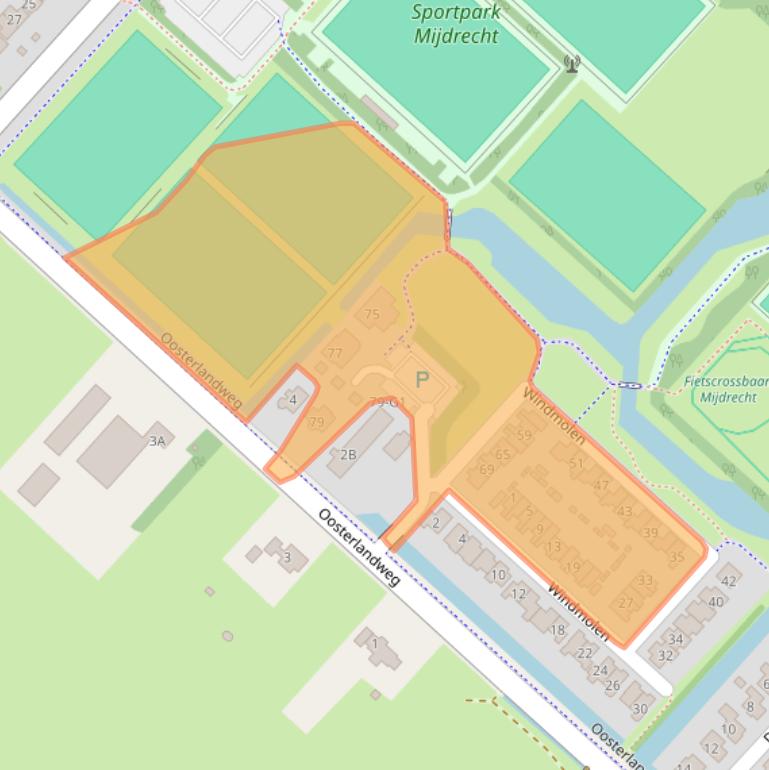 Kaart van postcodegebied 3642DA.