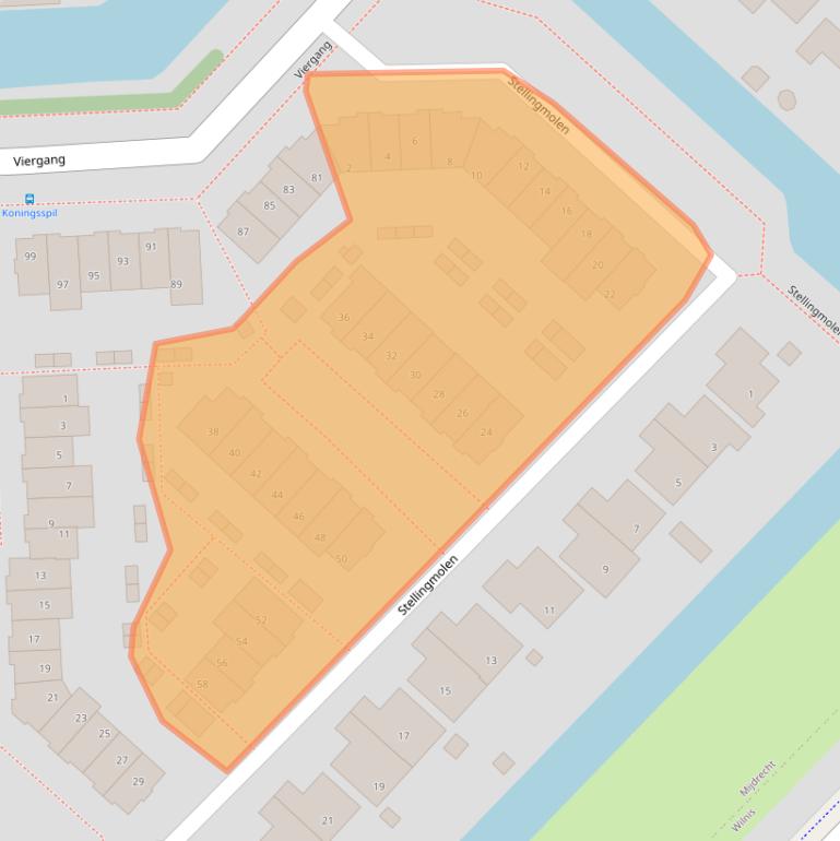 Kaart van postcodegebied 3642ZB.