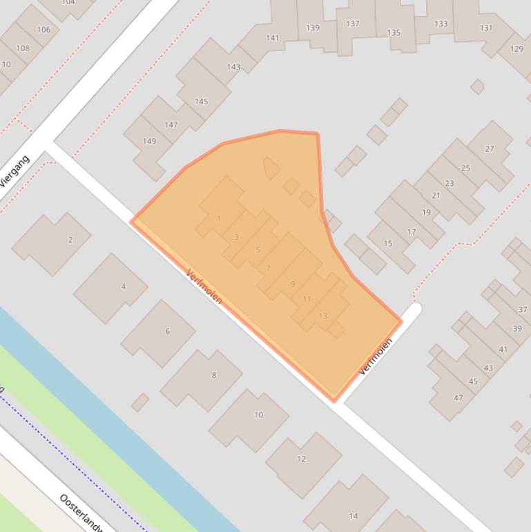 Kaart van postcodegebied 3642ZE.