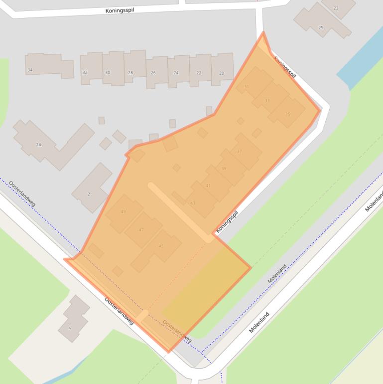 Kaart van postcodegebied 3642ZN.