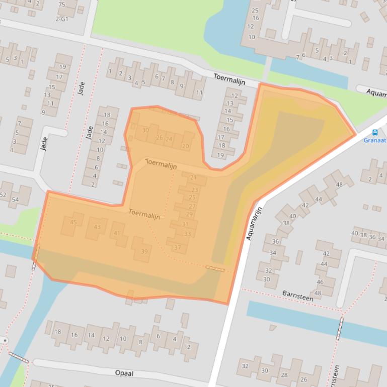 Kaart van postcodegebied 3643AB.
