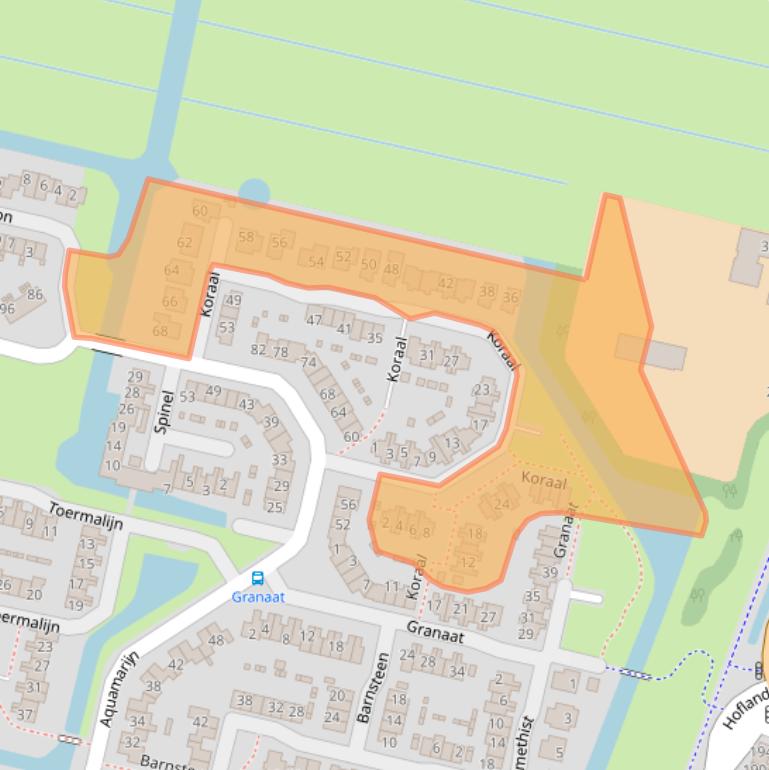 Kaart van postcodegebied 3643BC.