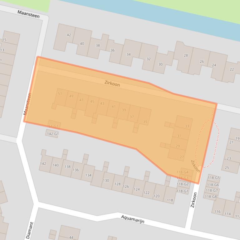 Kaart van postcodegebied 3643BE.