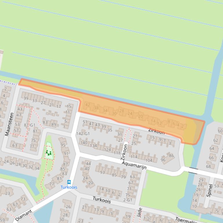 Kaart van postcodegebied 3643BG.