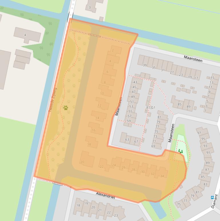 Kaart van postcodegebied 3643BK.