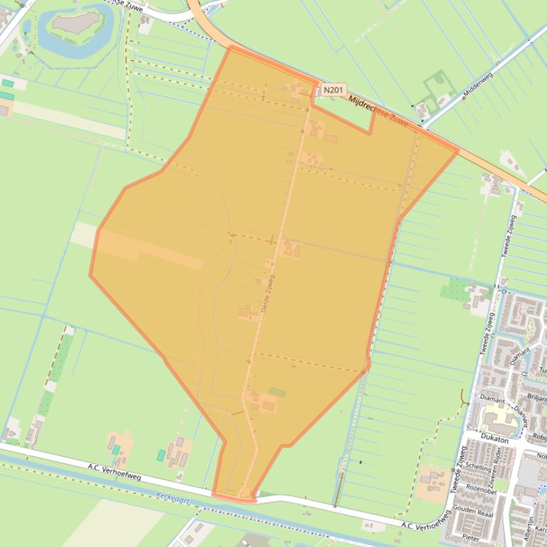 Kaart van postcodegebied 3643PT.