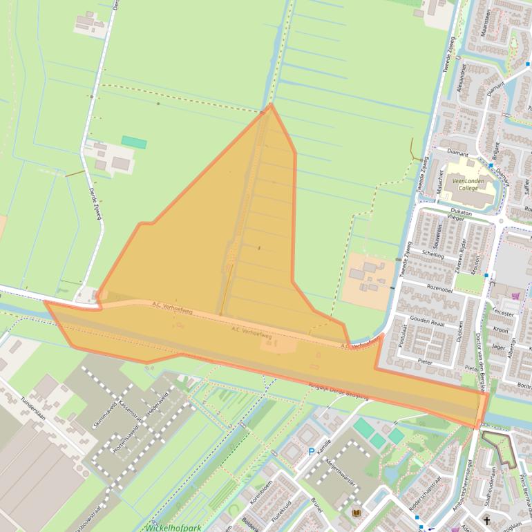 Kaart van postcodegebied 3643PV.