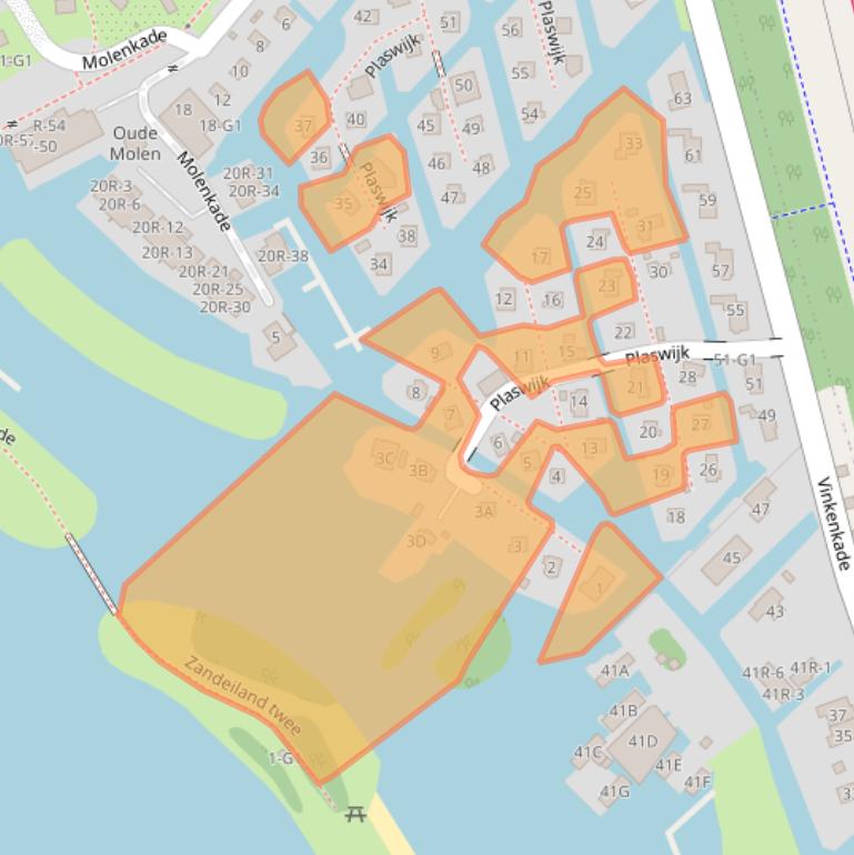 Kaart van postcodegebied 3645AS.