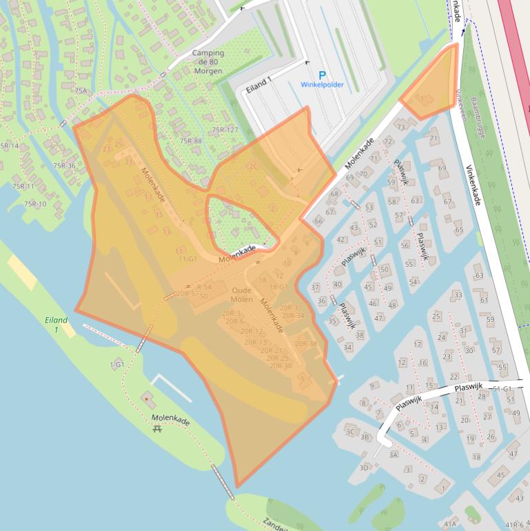 Kaart van postcodegebied 3645AX.