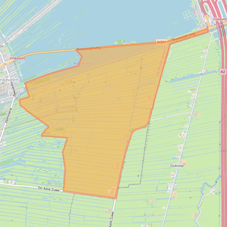 Kaart van postcodegebied 3645AZ.