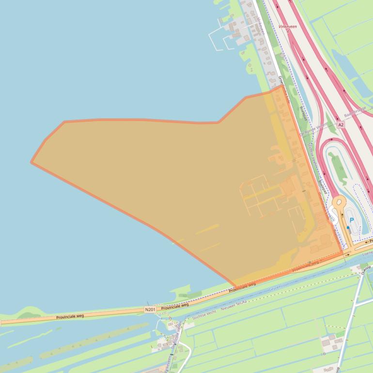 Kaart van postcodegebied 3645BA.