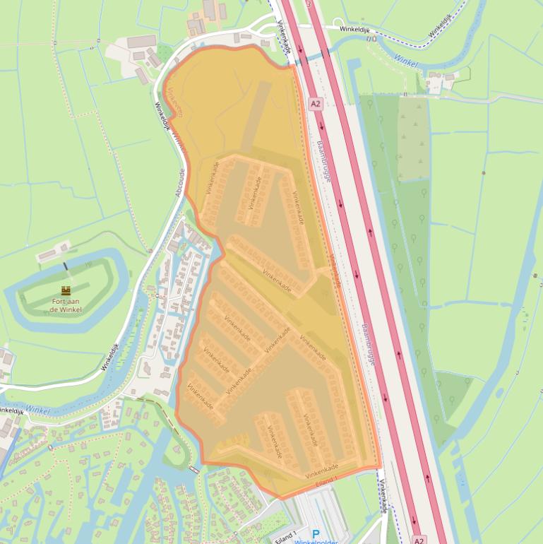 Kaart van postcodegebied 3645BX.