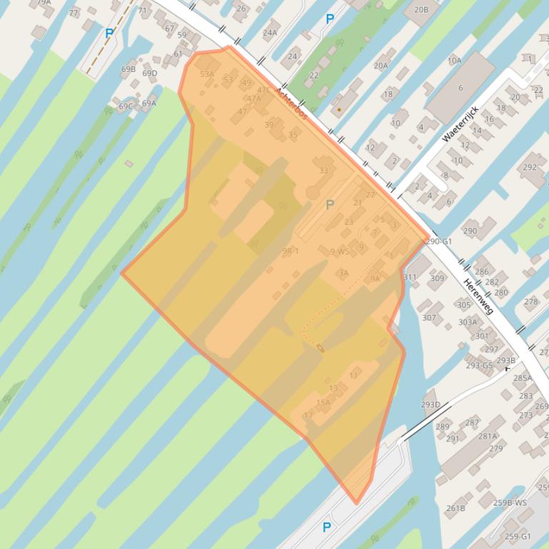 Kaart van postcodegebied 3645CA.