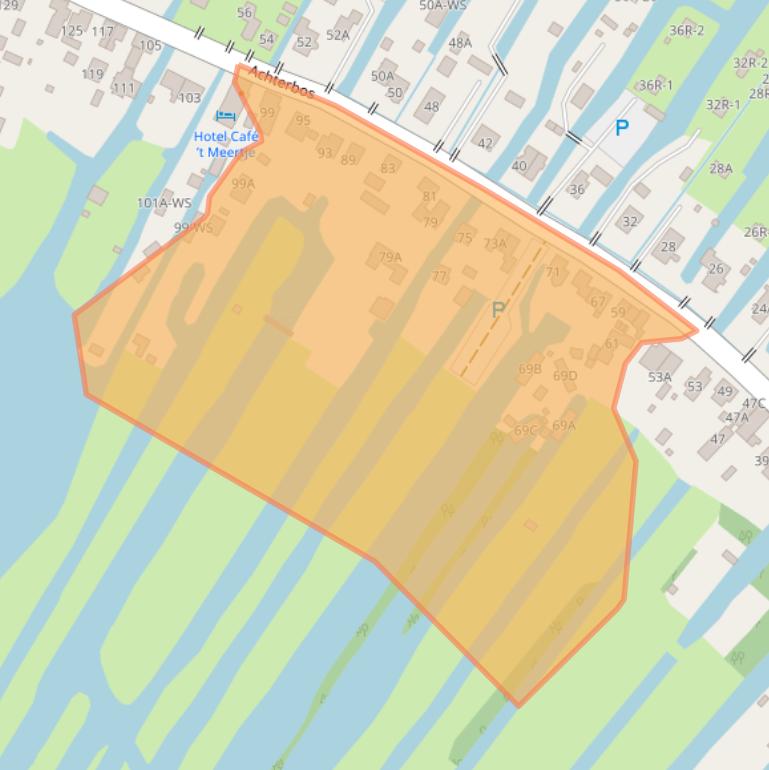 Kaart van postcodegebied 3645CB.