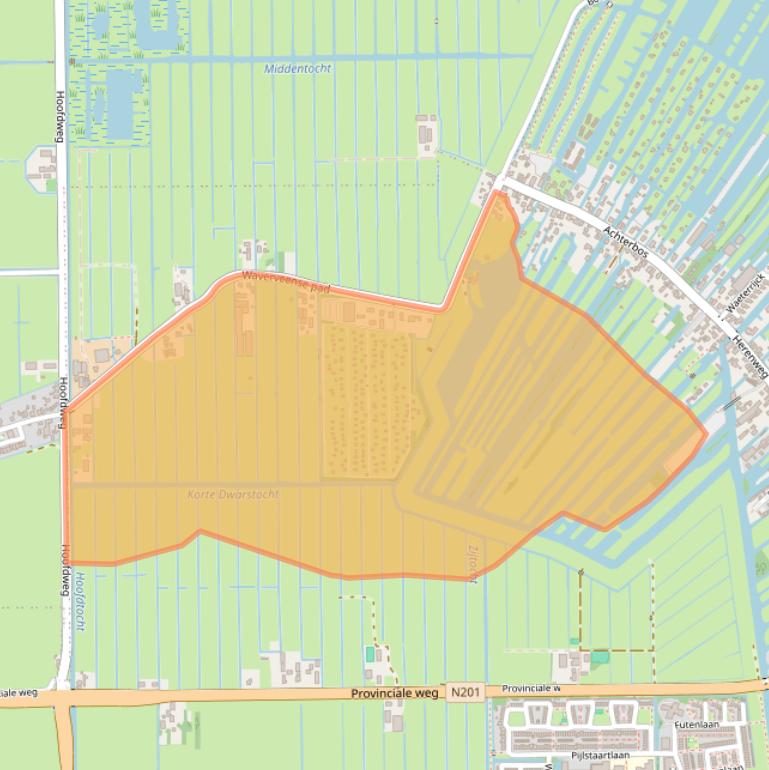 Kaart van postcodegebied 3645CL.