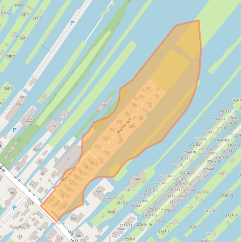 Kaart van postcodegebied 3645CP.