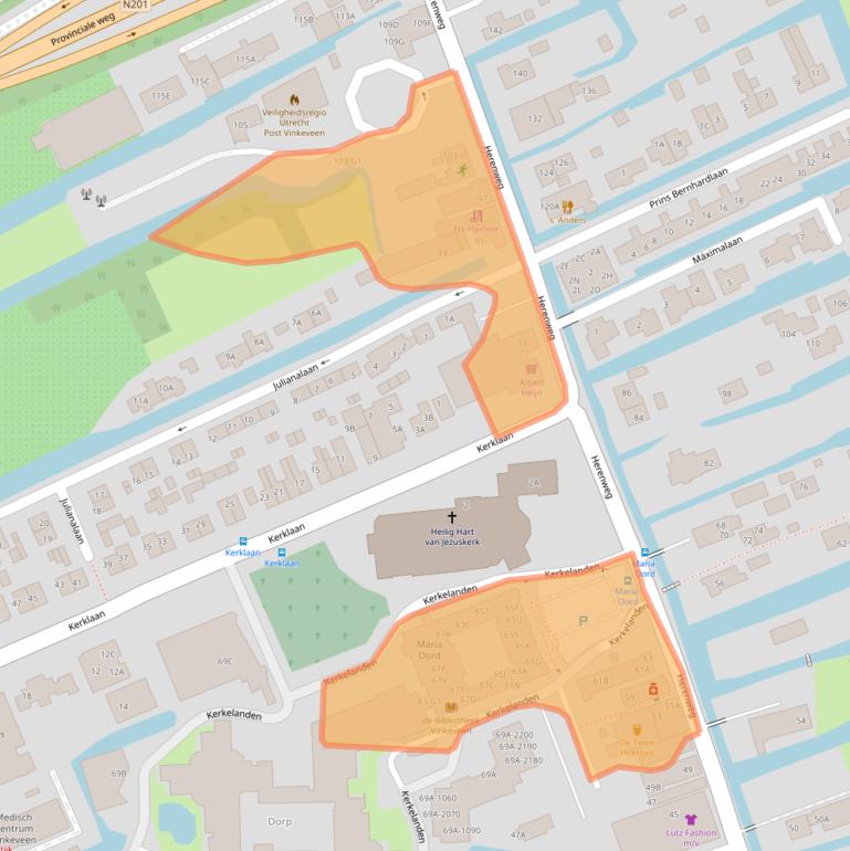 Kaart van postcodegebied 3645DG.