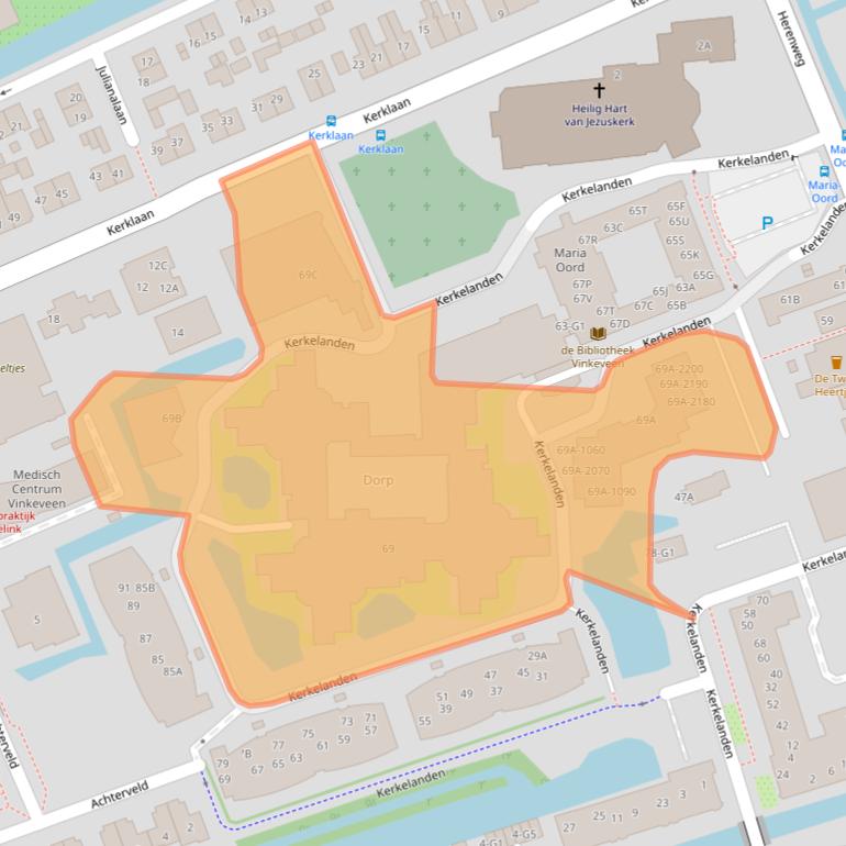 Kaart van postcodegebied 3645DH.
