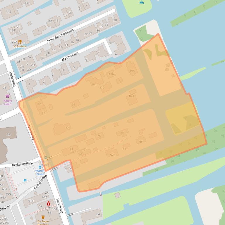 Kaart van postcodegebied 3645DS.